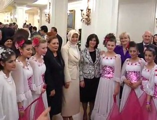 Bayan Gül, "Eğitim Her Engeli Aşar" kampanyası ile ilgili Çankaya Köşkünde resepsiyon verdi