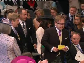 Elton John arrives at the Abbey
