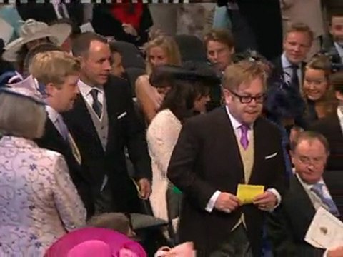 Elton John arrives at the Abbey