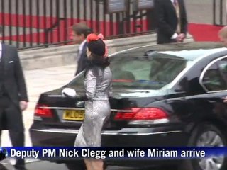 Elton John, David Cameron arrive at Abbey