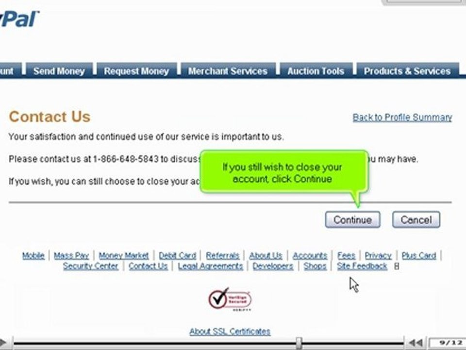 Close your PayPal account by VodaHost.com web hosting