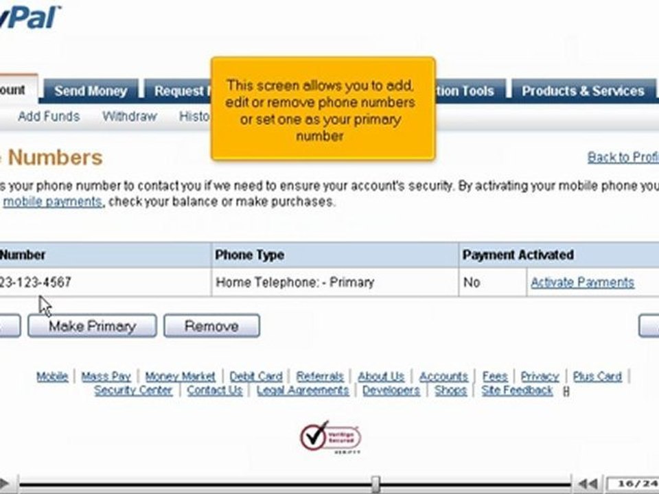 Edit your address and phone number in PayPal by VodaHost.com web hosting