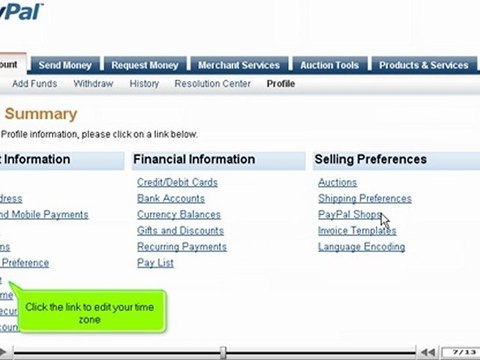 Change your PayPal language preference and time zone by VodaHost.com web hosting