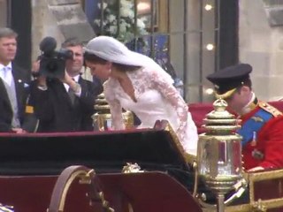 Guillermo y Catalina dejan la Abadía de Westminster