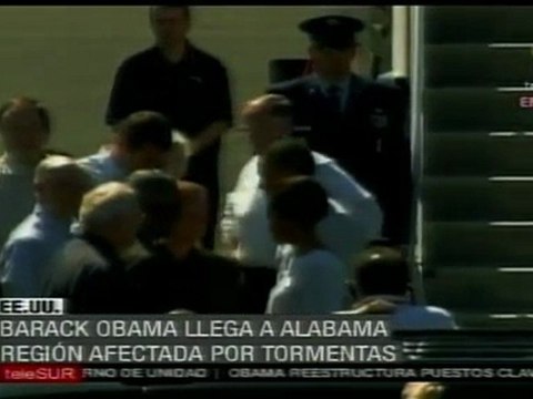 Barack Obama llega a las zonas afectadas por las tormentas