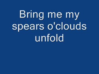 Jerusalem by William Blake lyrics