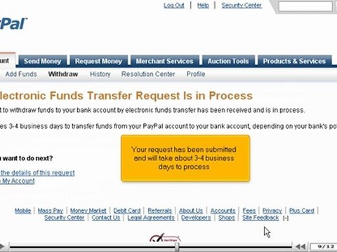 Withdraw funds from your PayPal account by VodaHost.com web hosting