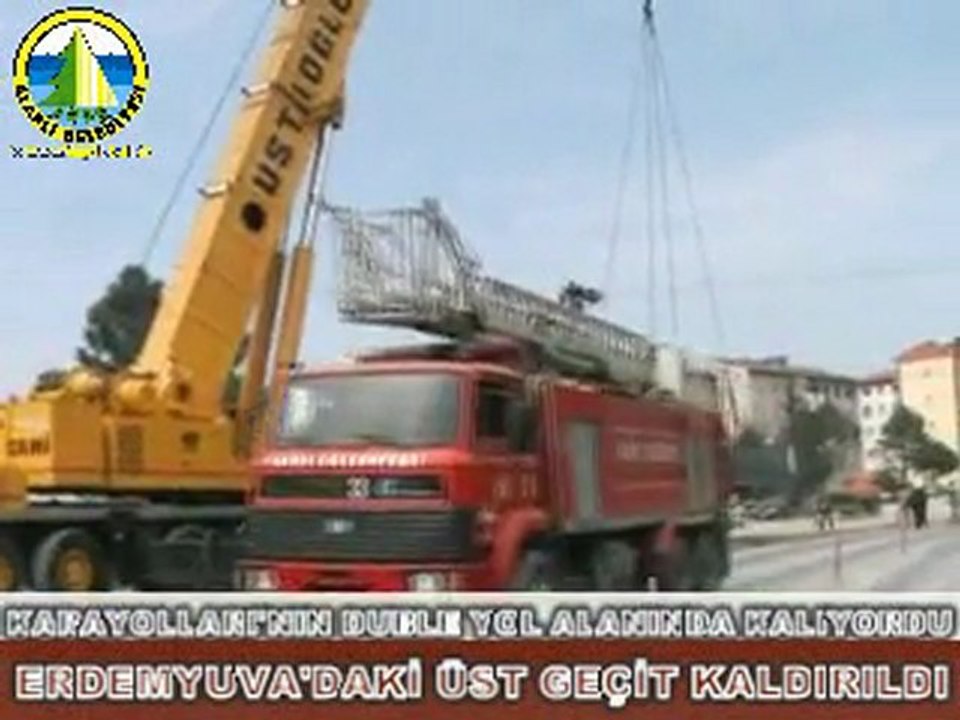 ALAPLI ERDEMYUVA'DAKİ ÜST GEÇİT KALDIRILDI