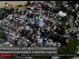 Prosiguen multitudinarias manifestaciones contra Saleh