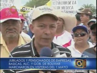 Marcha de jubilados en Bolívar