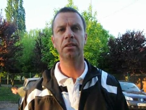 L. Large après le match FCMB - Cournon (CFA2)