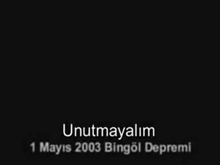 DEPREM-BİNGÖL-1 MAYIS 2003