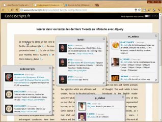 Insérer dans vos textes les derniers Tweets en Infobulle avec JQuery et CSS3