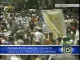 Marcha por el Día del Trabajador en la Av. Francisco de Miranda