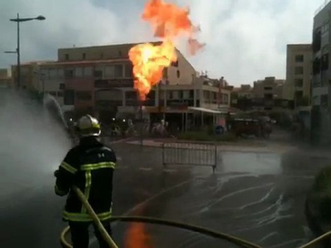 CAP D'AGDE - 2011 - Fuite de gaz niveau de la station agip du cap d'agde