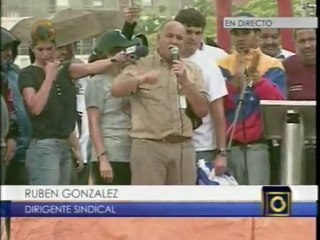 Minero Rubén González llamó a los sectores de oposición a tomar conciencia de la importancia que tiene "hacer un movimiento fuerte y autónomo"