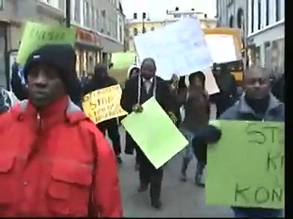 MANIFESTATION A OSOLO CONTRE L'ENVAHISSEUR NKUNDA QUI TUE A L'EST DE LA RDC 2emPARTIE