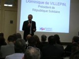 Discours de Dominique de Villepin aux fédérations de République Solidaire