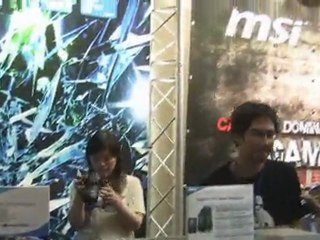 Présentation des nouveaux produits MSI sur le stand de la GA 2011