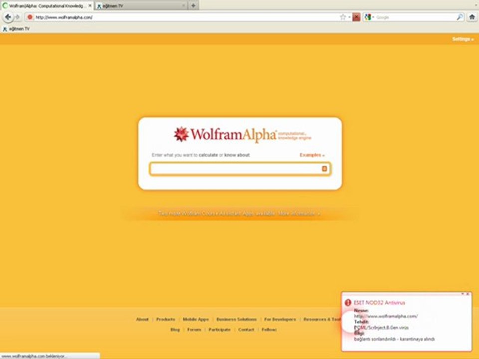 Wolfram alpha virus