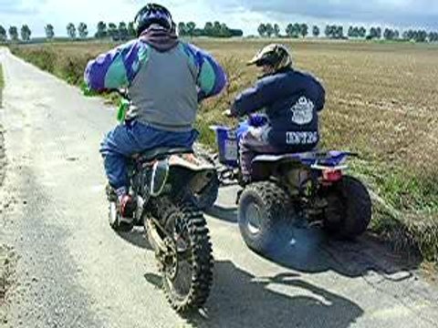 quad 200 blaster vs 125 kx run