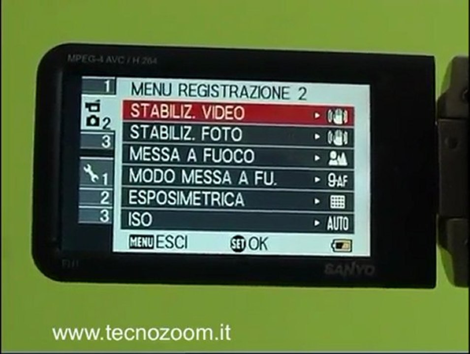 Sanyo Xacti FH1 funzionalita'