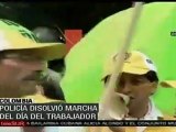Reprimen marcha por el día del trabajador en Colombia