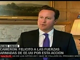 Cameron felicitó a las fuerzas armadas estadounidenses