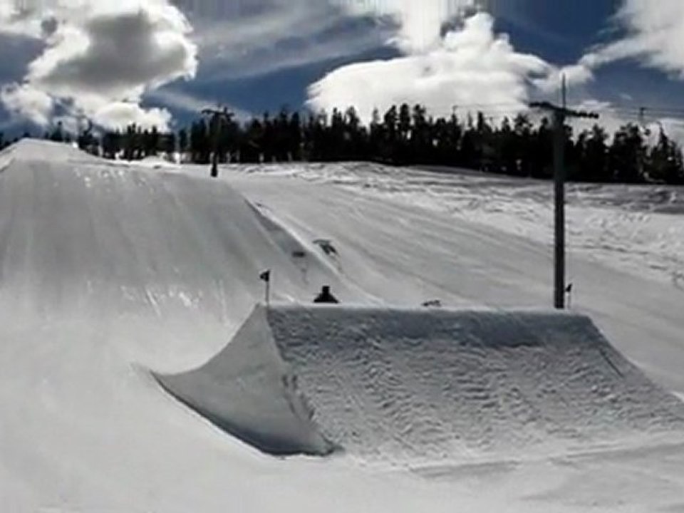 Ski : Double Backflip, fail...