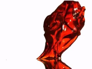 Gelatin cubes dropped onto solid surface filmed at 6200 FPS