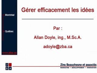 Gerer efficacement les idees