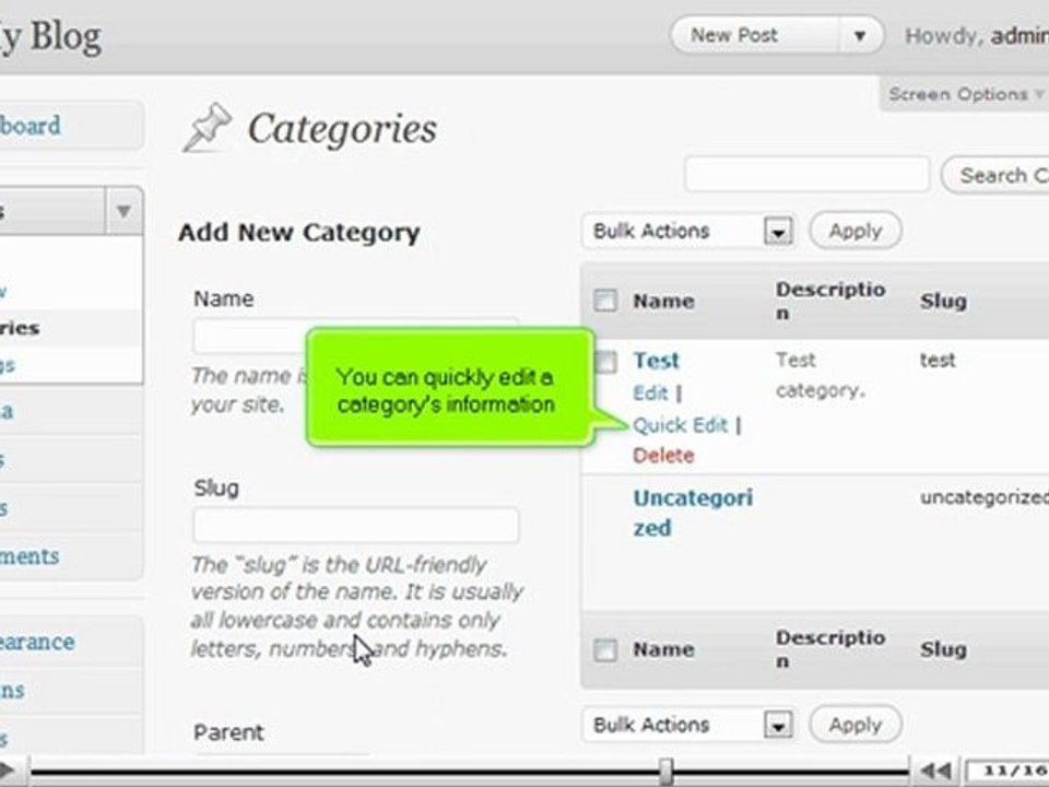 Managing categories in WordPress by VodaHost.com web hosting