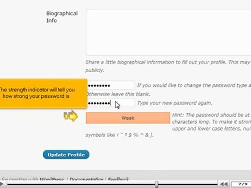 Changing your password in WordPress by VodaHost.com web hosting
