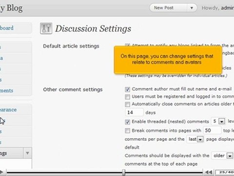 Configuring your settings in WordPress by VodaHost.com web hosting