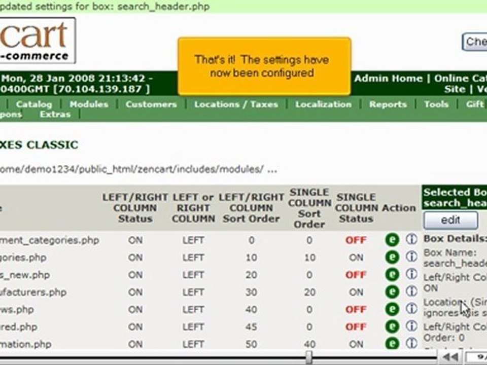 Edit margins in ZenCart  | ZenCart Margins