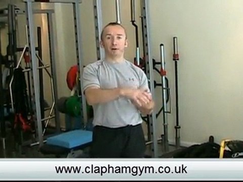 Clapham personal trainer David Petersen on the medicine ball