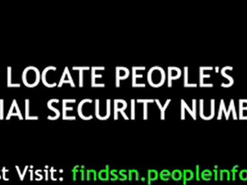 Find Social Security Number