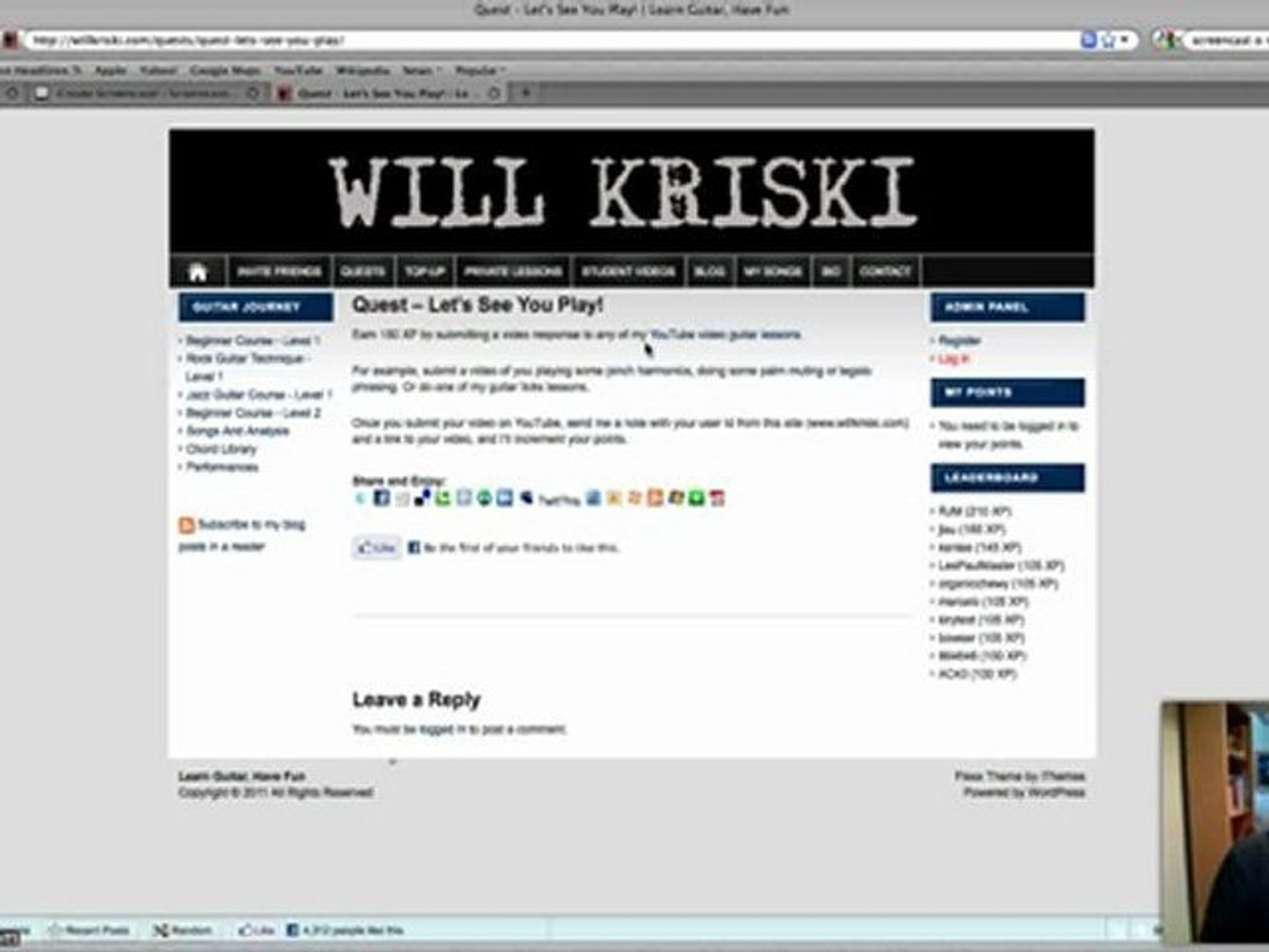 ⁣Earn Free Guitar Courses and Webcam Lessons