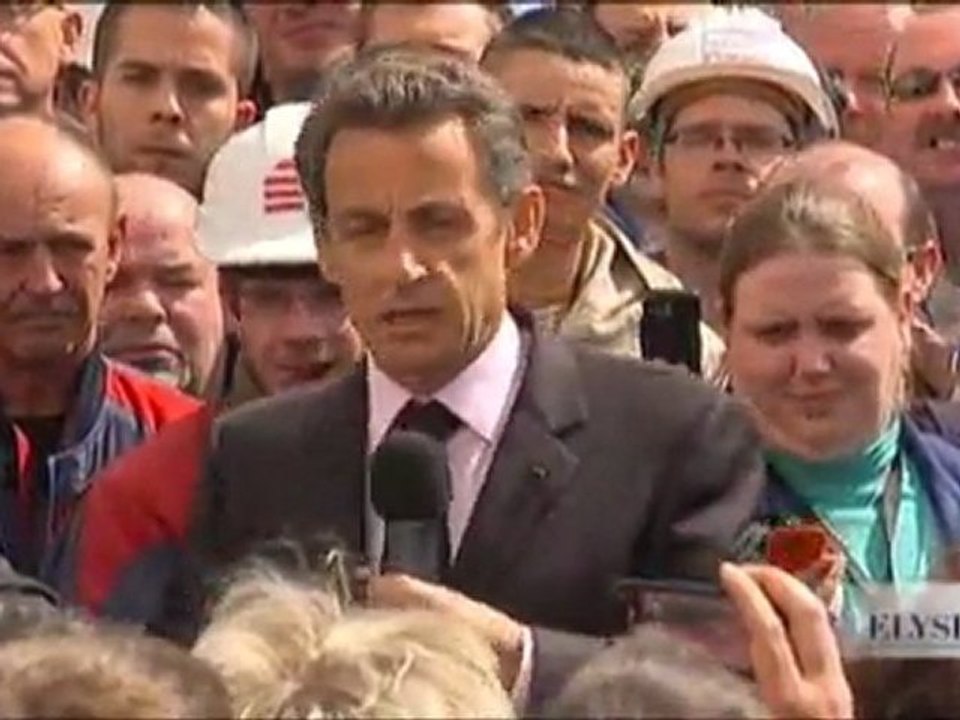 N. Sarkozy au centre nucléaire de Gravelines