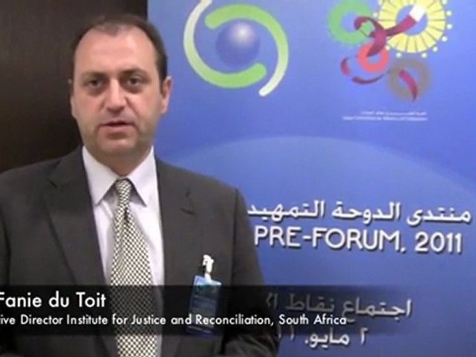 Dr. Fanie du Toit interview, Doha pre forum 2011