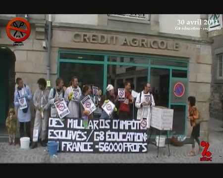 Nettoyage des banques Quimper UNCUT/ ATTAC 30/04/11