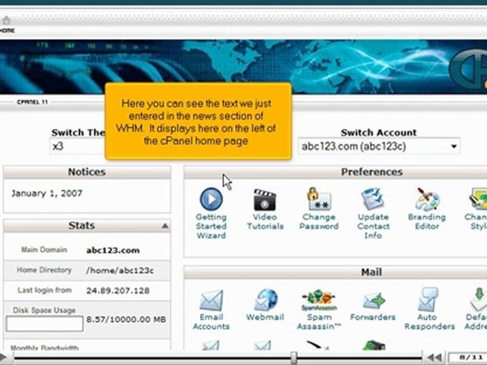 Using cPanel/WHM News feature in WHM by VodaHost.com web hosting