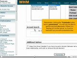 Terminate an account in WHM by VodaHost.com web hosting