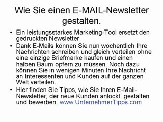 Wie Sie einen E-MAIL-Newsletter gestalten