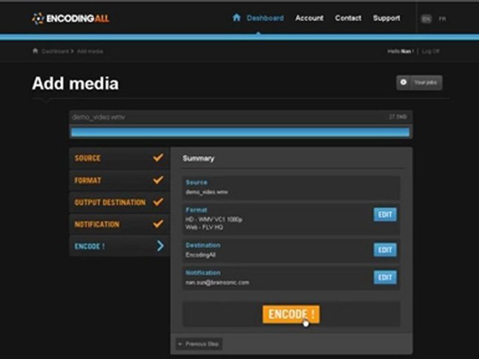 EncodingAll vidéo démonstration