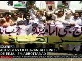 Activistas pakistaníes rechazan acciones de EEUU