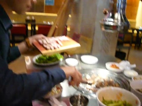 Au restaurant avec les étudiants coréens