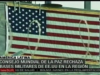 Consejo Mundial de la Paz rechaza bases militares de EE.UU.