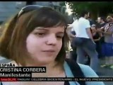 Reprimen protestas contra el ajuste en España