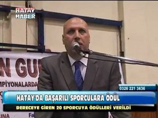 hatay'da başarılı sporculara ödül